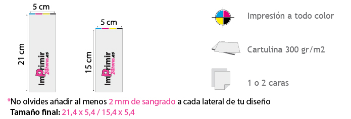 Imprimir Marcapáginas 1 cara y 2 caras libros baratos online